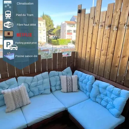 Apartment Joli T2/ Tram/ Clim/ Parking/ Wifi/ Piscine