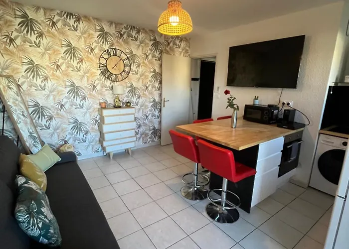Joli T2/ Tram/ Clim/ Parking/ Wifi/ Piscine